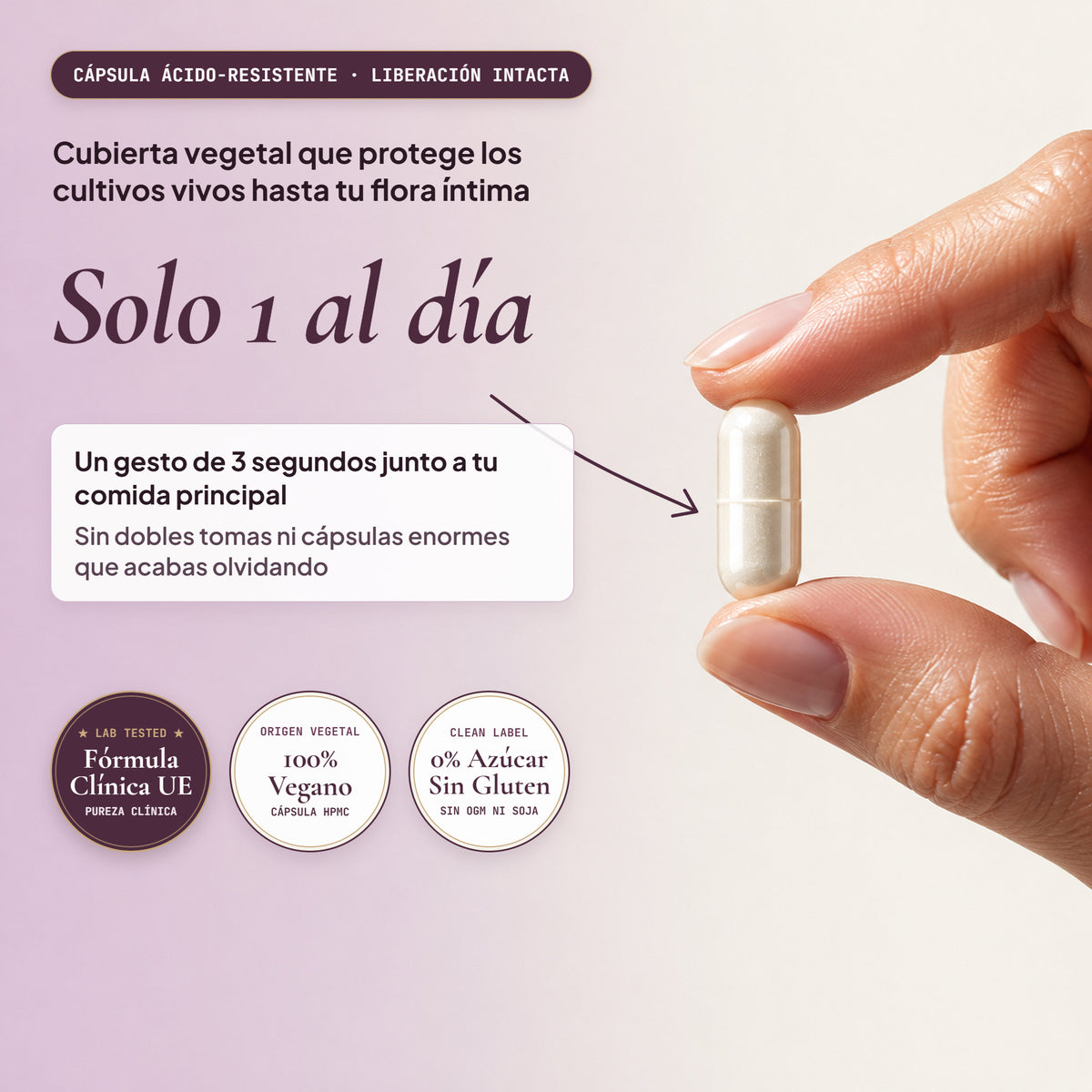 Dear V · Just One — Probiótico Vaginal Diario en Cápsulas