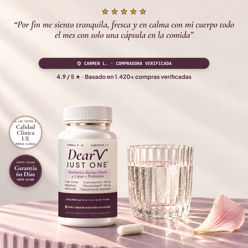 Dear V · Just One — Probiótico Vaginal Diario en Cápsulas
