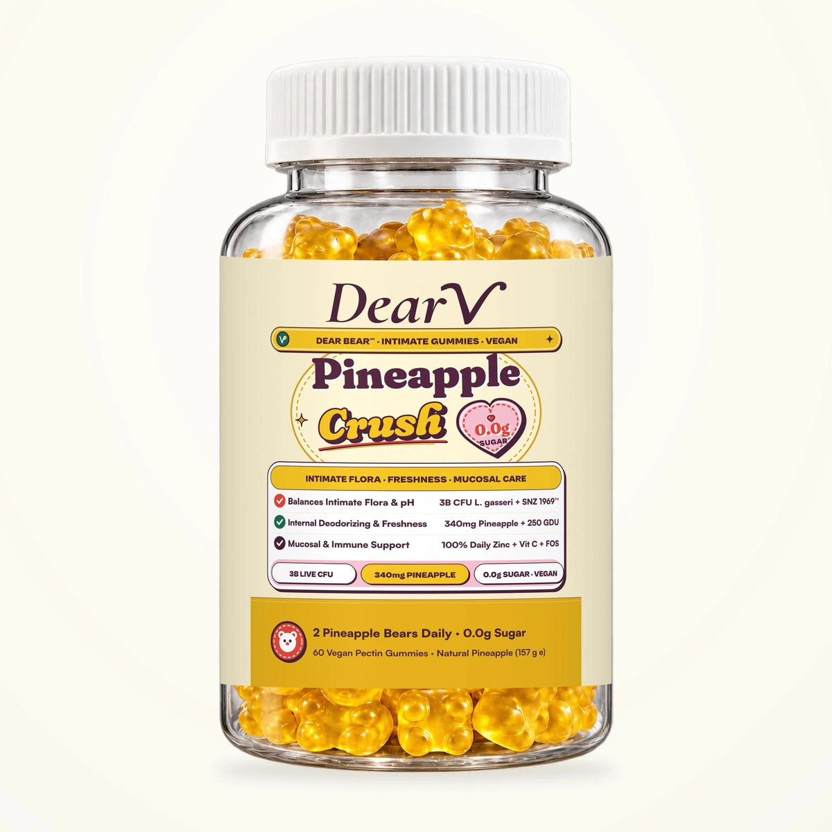 Dear V · Pineapple Crush — Probiótico Vaginal en Gominolas de Piña