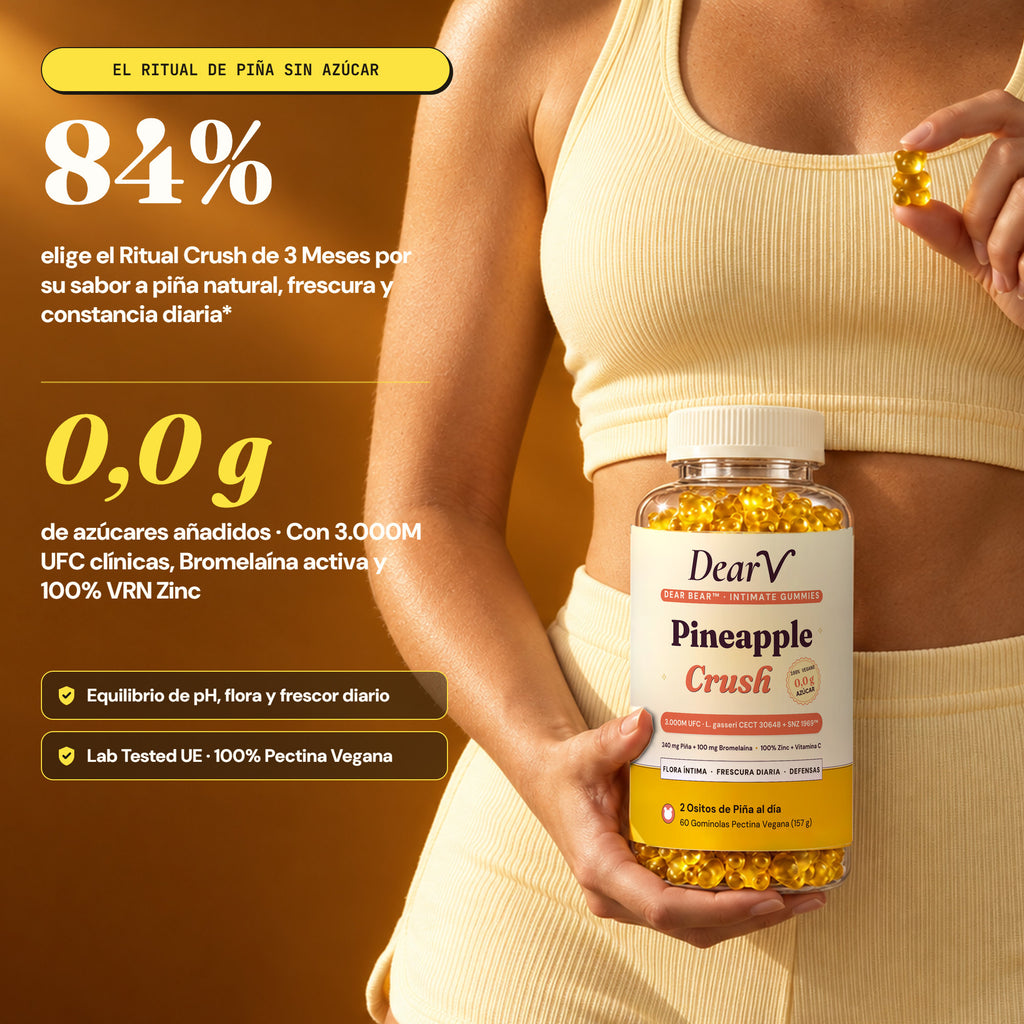 Dear V · Pineapple Crush — Probiótico Vaginal en Gominolas de Piña